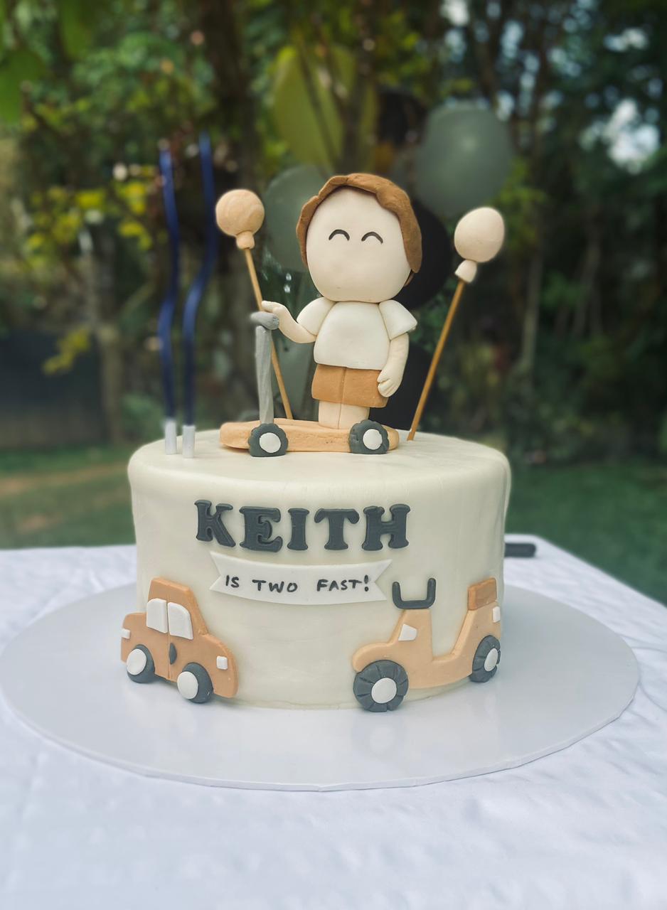 A simple and elegant birthday cake for Keith